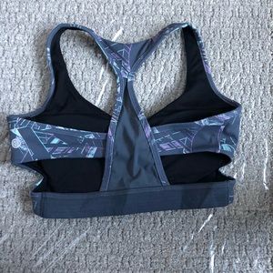 Zella Gray Cut Out Sports Bra small